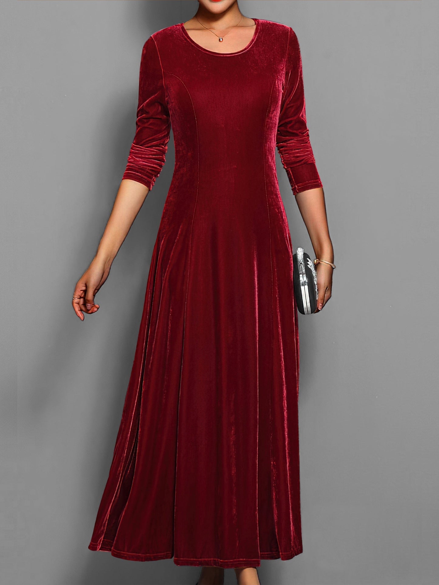 Stunning Formal Fit Ladies Long Sleeve Party Dress - OutfitLondon