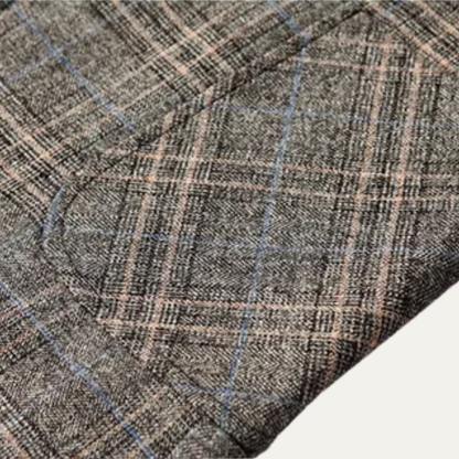 Stylish Mens Plaid Slim Fit Blazer Jacket