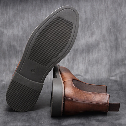 Brown Leather Men's Chelsea Ankle Boots