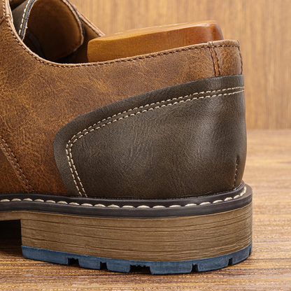 Classic Mens Vintage Leather Lace Up Shoes