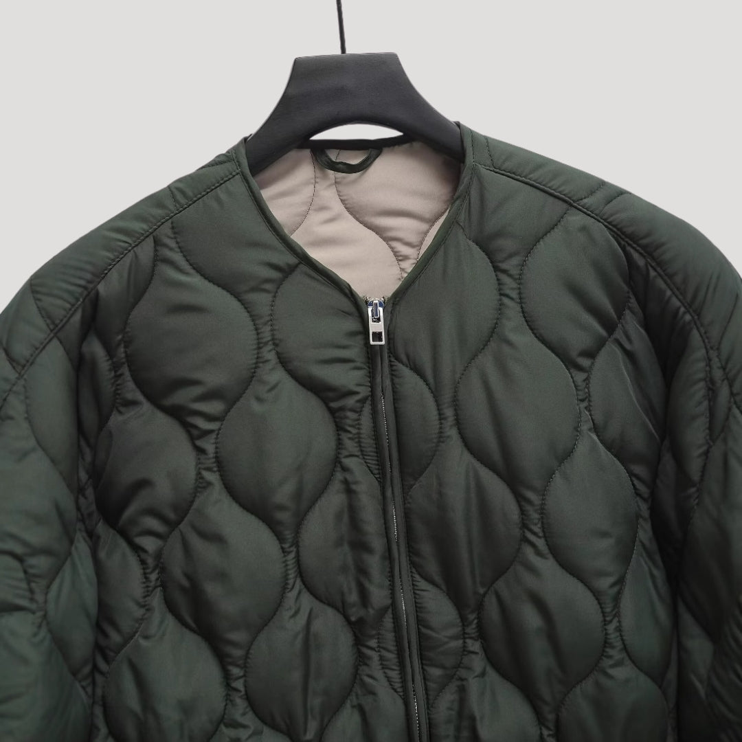 Ladies' Puffer Quilted Zipperless Vest Jacket