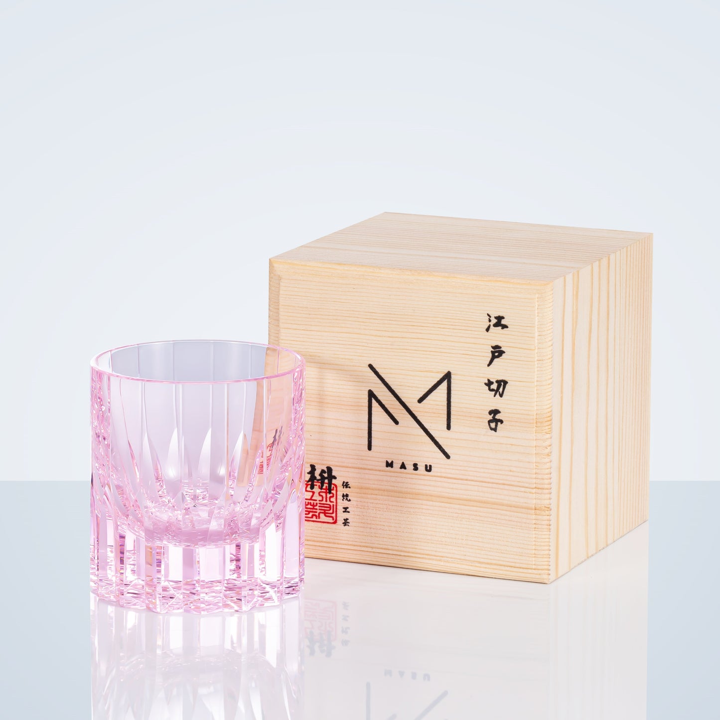 Stylish Whiskey Glass Set with Wooden Presentation Box