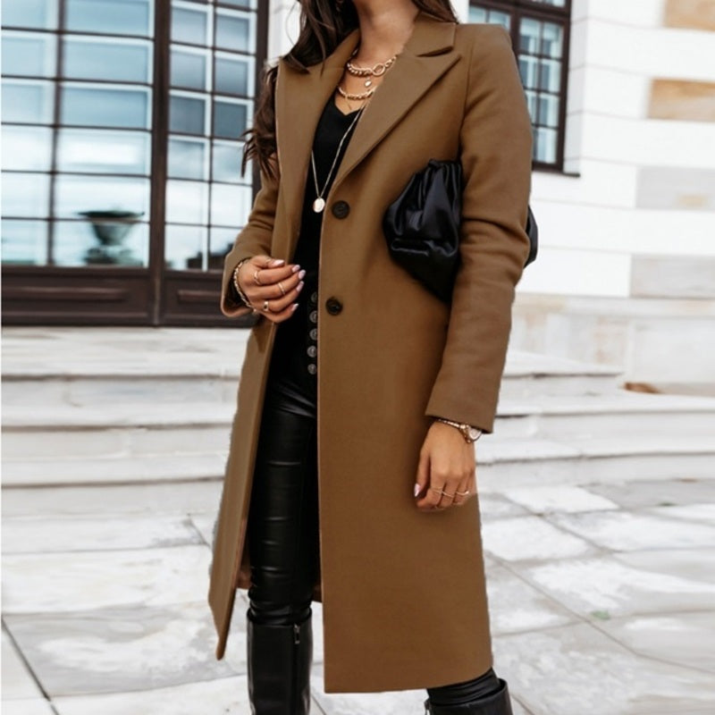 Timeless Ladies Raincoat with Button Down Front
