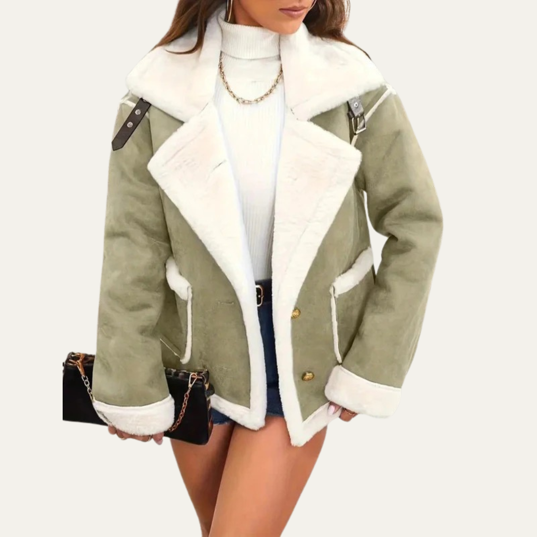 Short Faux Leather Biker Jacket