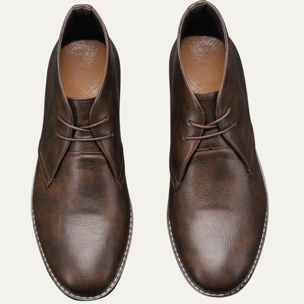 Rustic Men's Classic Brown Leather Ankle Boots
