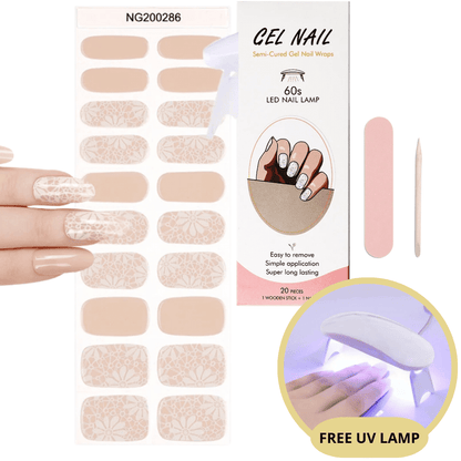 Nail Art Sticker Kit with LED Light