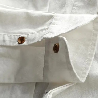 Casual Cotton Linen Mens Relaxed Fit Shirt