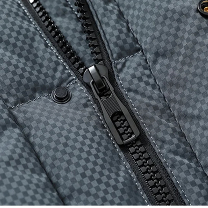 Warm Waterproof Mens Down Filled Hooded Parka Jacket