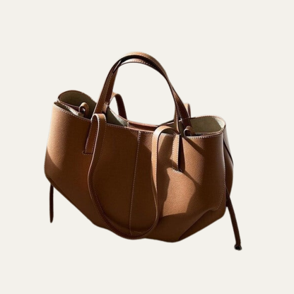 Large Comfortable Genuine Leather Tote Handbag
