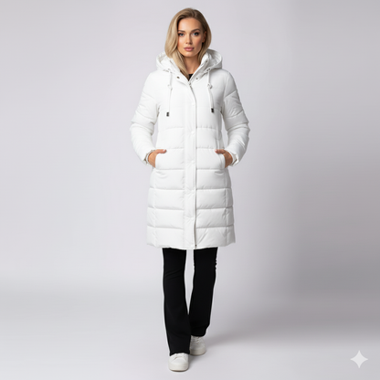 Warm Padded Women's Parka Coat with Hood