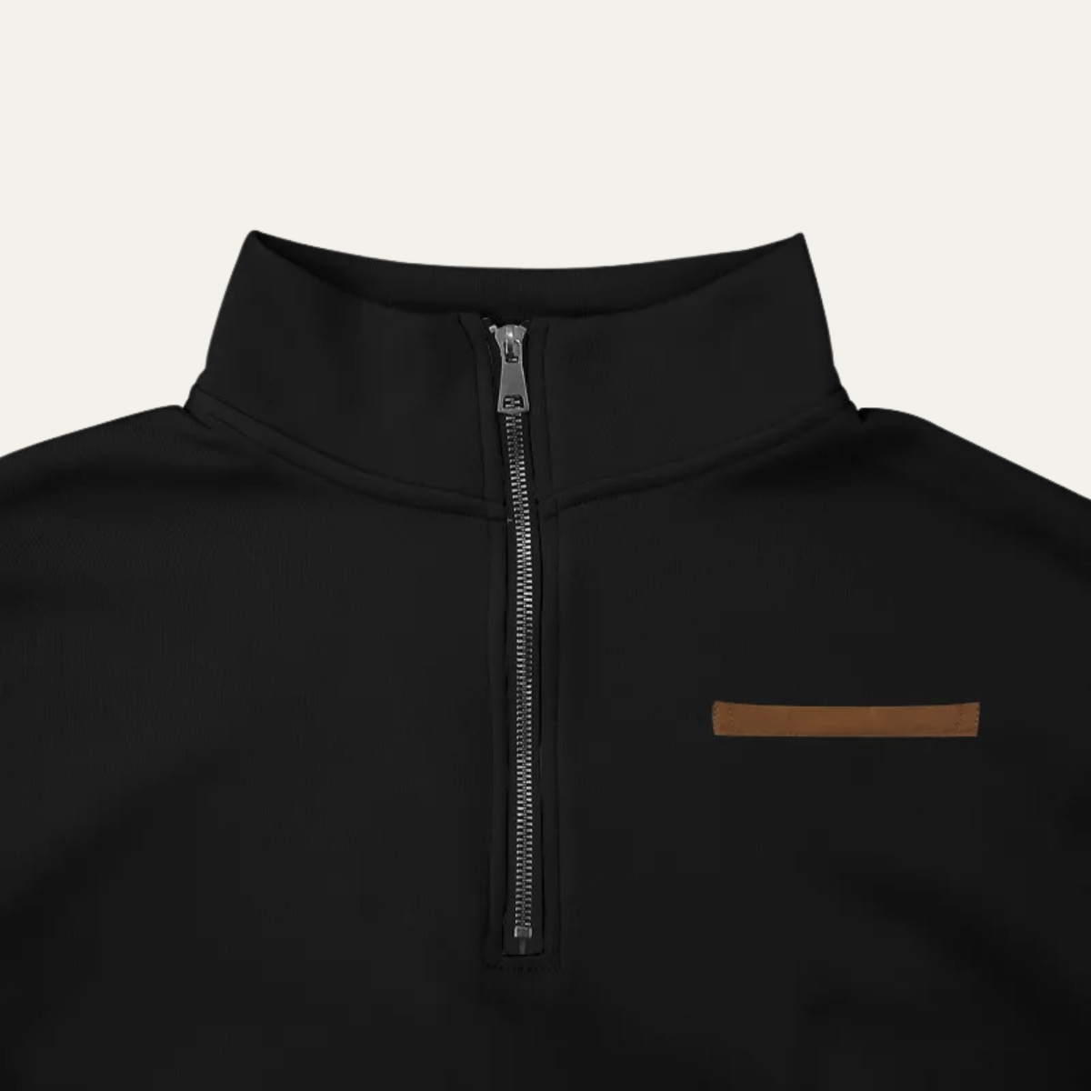 Relaxed Fit Men's Quarter Zip Pullover Sweater