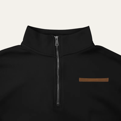 Relaxed Fit Men's Quarter Zip Pullover Sweater