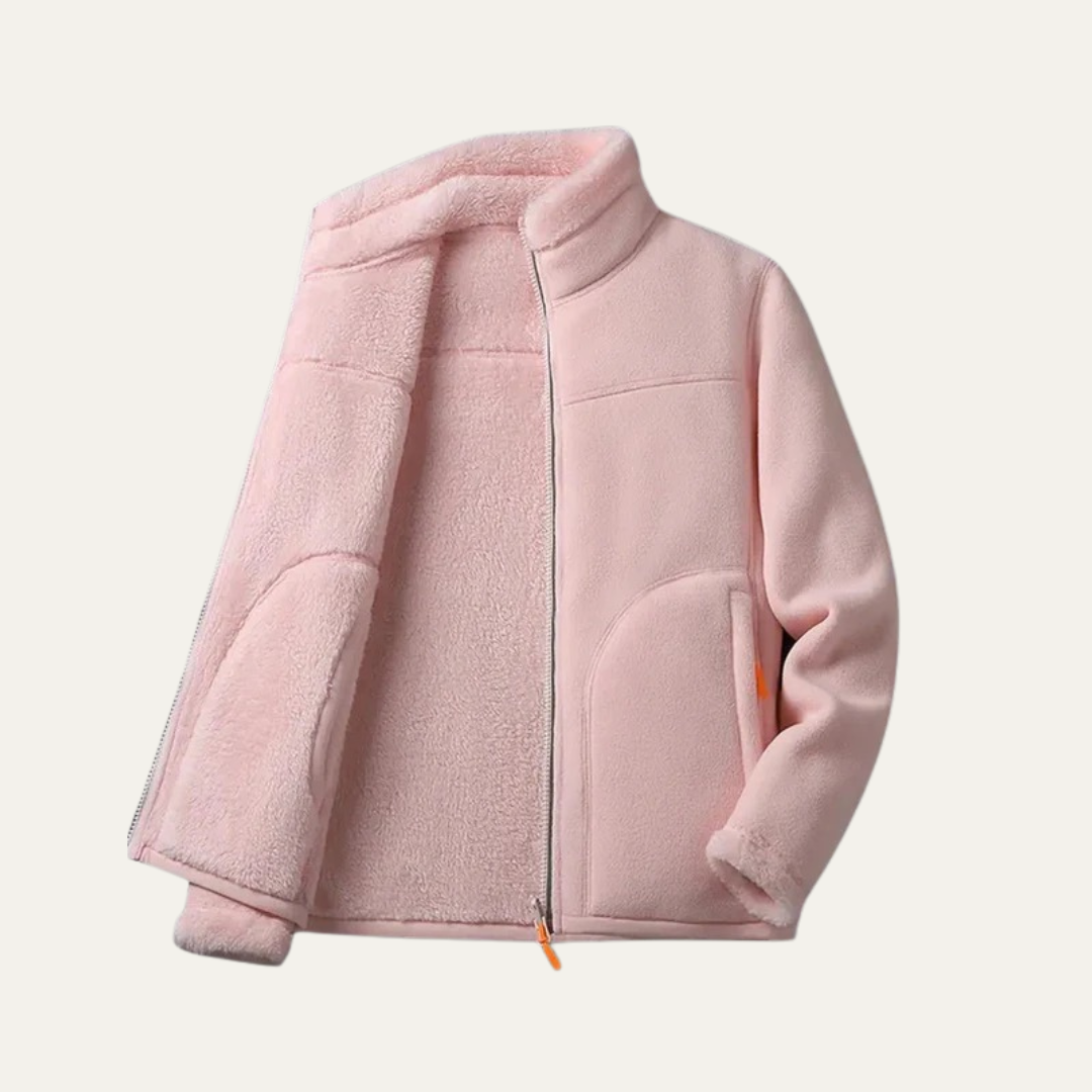 Ladies Cozy Fleece Zip Up Jacket