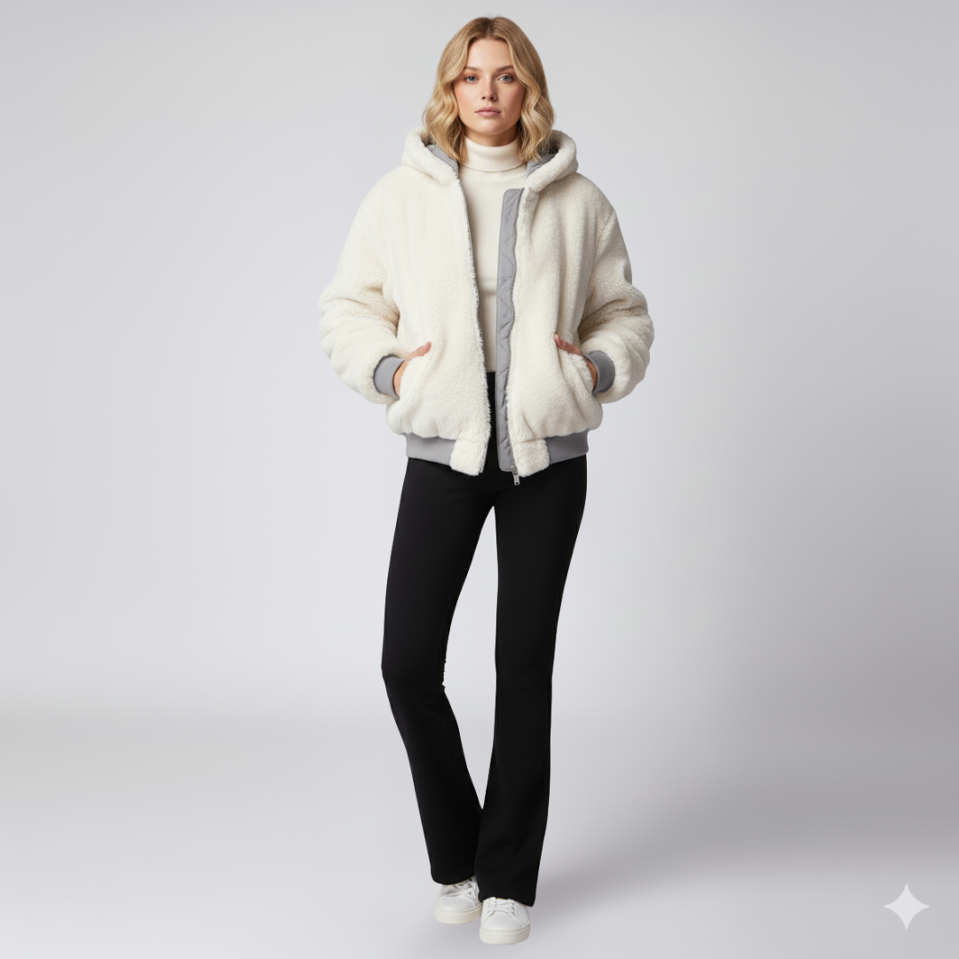 Warm Reversible Puffer Jacket for Women - OutfitLondon