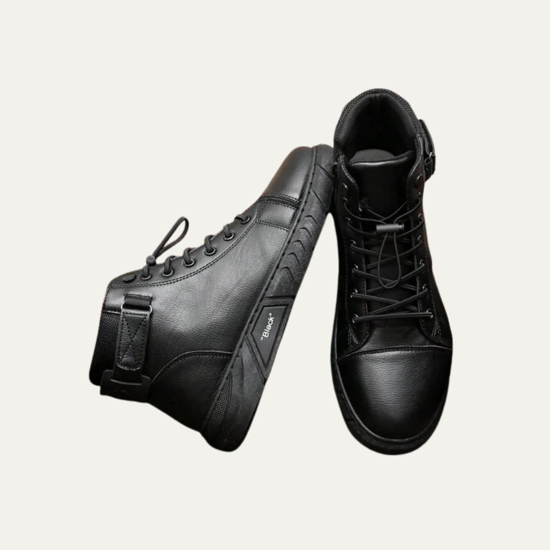 Tall Lace Up Strap Sneaker Boots for Men