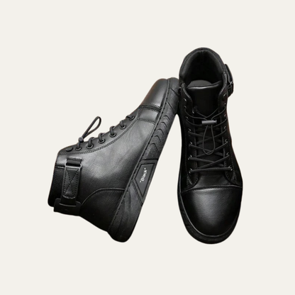 Tall Lace Up Strap Sneaker Boots for Men