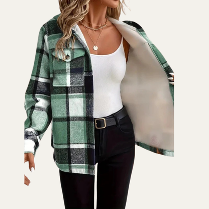 Women's Warm Checked Shirt Jacket