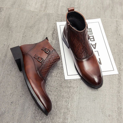 Classic Leather Chelsea Boots for Men - Premium Winter Shoes