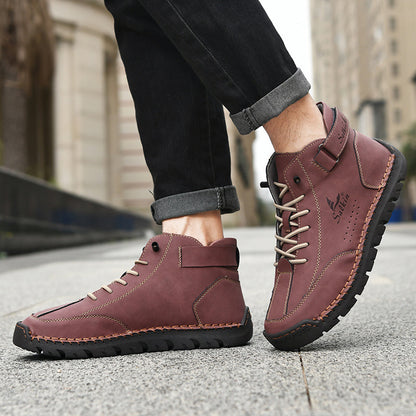Authentic Brown Leather Ankle Boots
