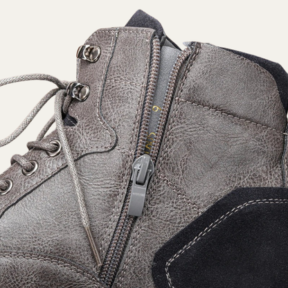 Men's Embossed Slip On Ankle Boots Croc Style