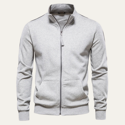 Men's Sporty Full Zip Athletic Jacket