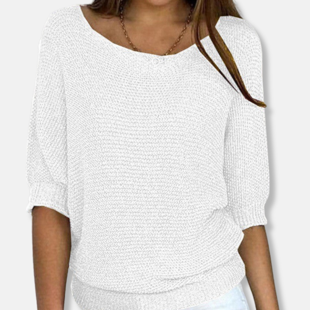 Comfy Oversized Sweater | Casual Scoop Neck Top