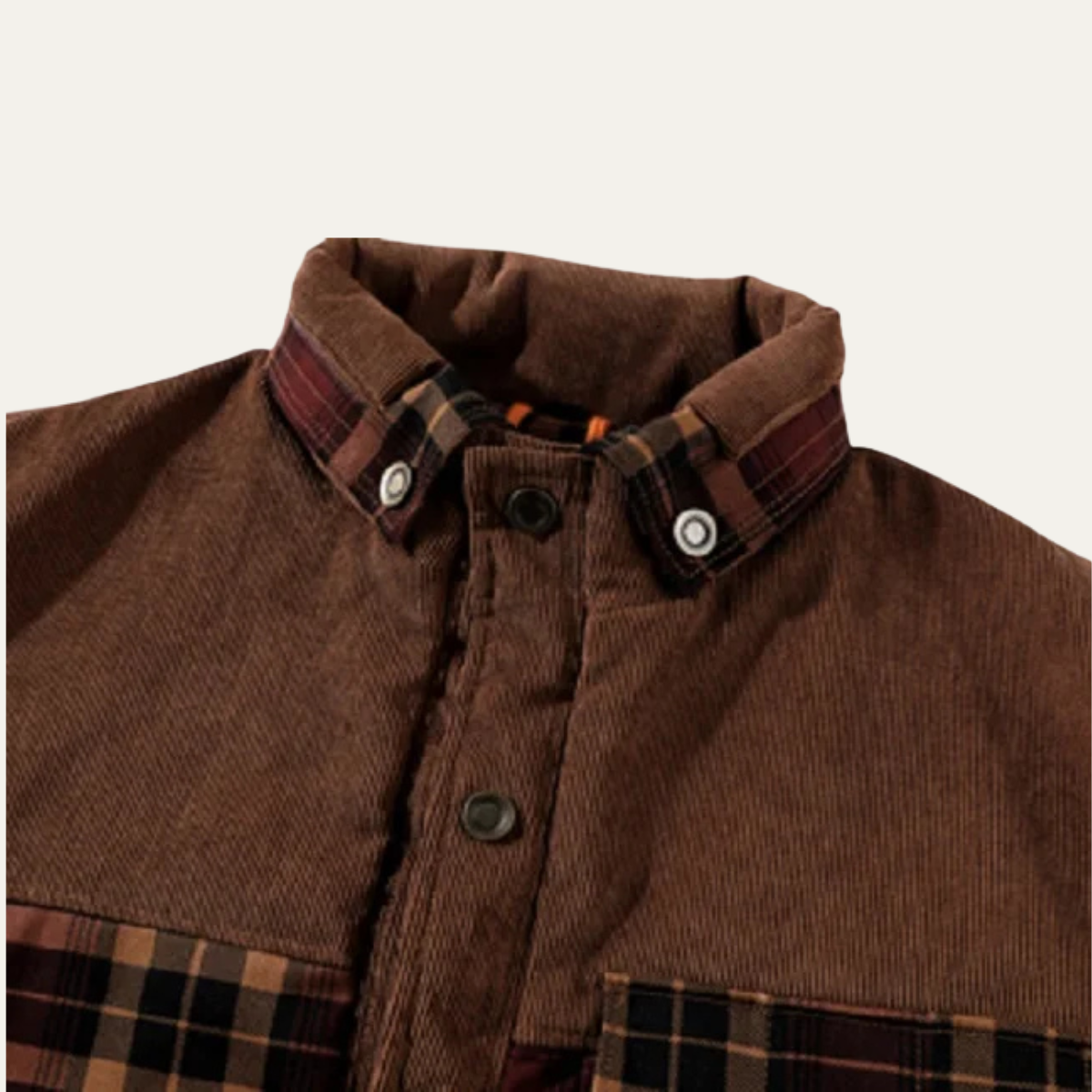 Warm Plaid Fleece Lined Men's Flannel Jacket