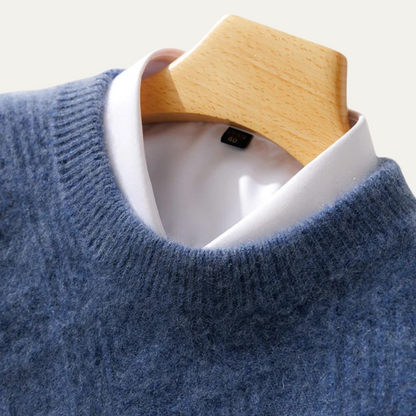 Cozy Men's Thick Cable Knit Wool Sweater