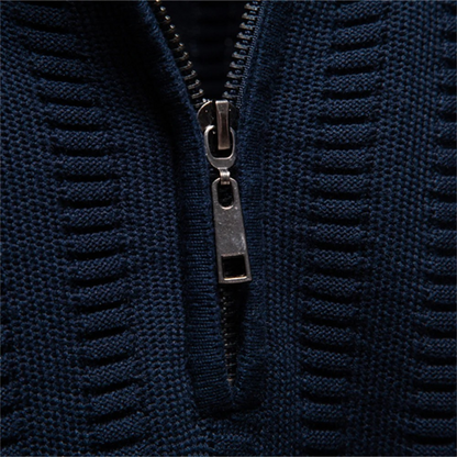 Warm Men's Half Zip Knitted Sweater