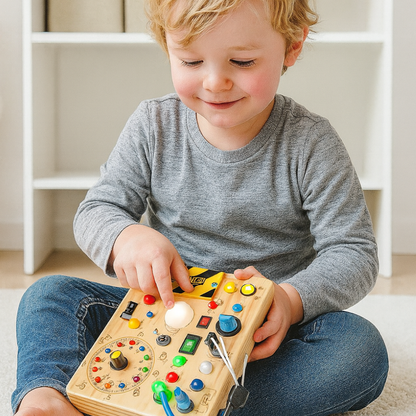 Interactive Wooden Learning Board for Toddlers