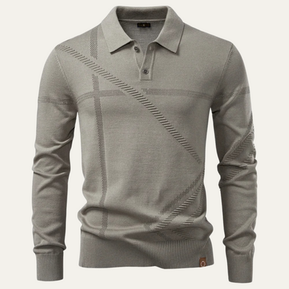 Slim Fit Men's Breathable Knit Polo Sweater - OutfitLondon
