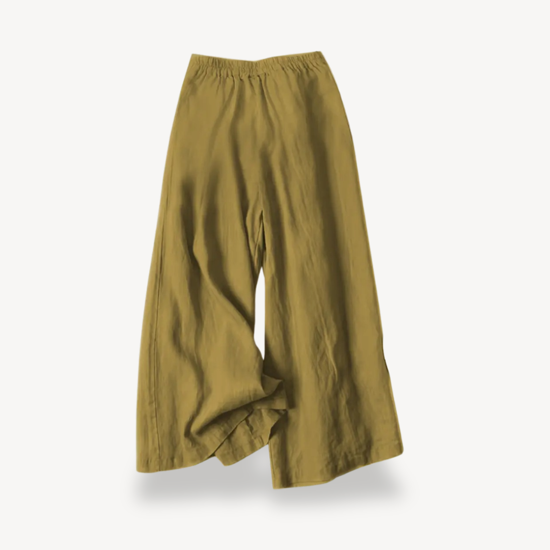 Loose Fit Linen Women's Pants