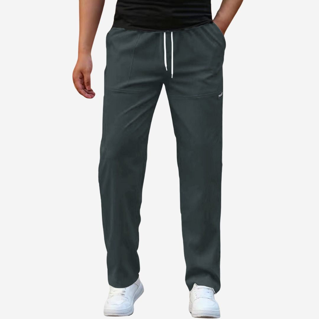 Men's Soft Elastic Jogger Pants with Relaxed Fit Design