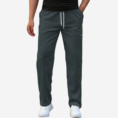 Men's Soft Elastic Jogger Pants with Relaxed Fit Design