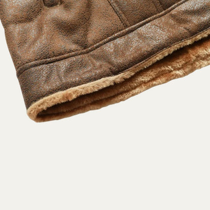 Men's Synthetic Suede Fleece Lined Coat