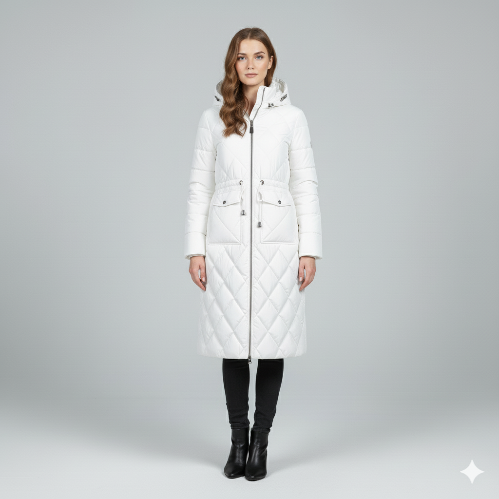 Warm Quilted Hooded Winter Parka for Women - OutfitLondon