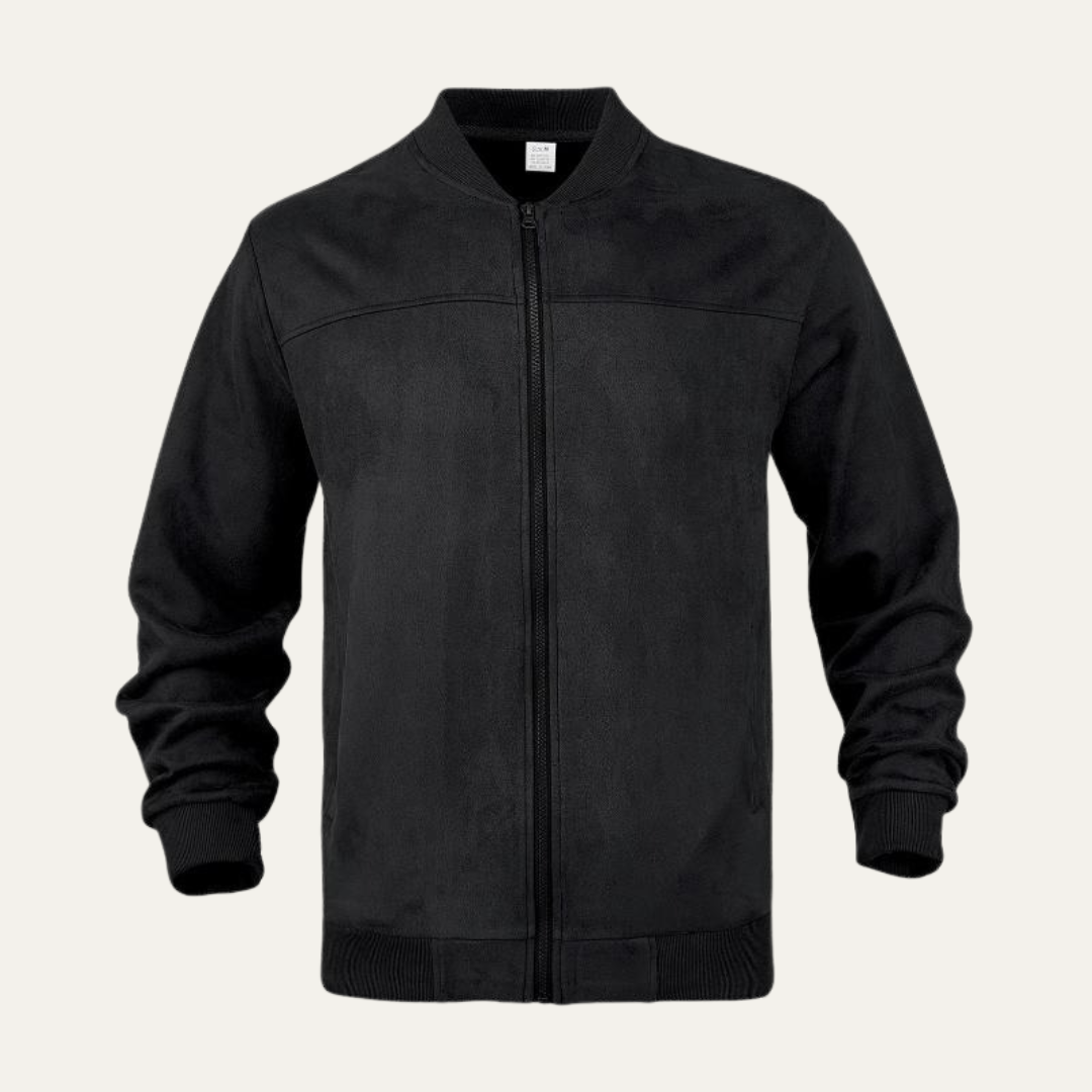 Men's Quilted Zipper Bomber Jacket