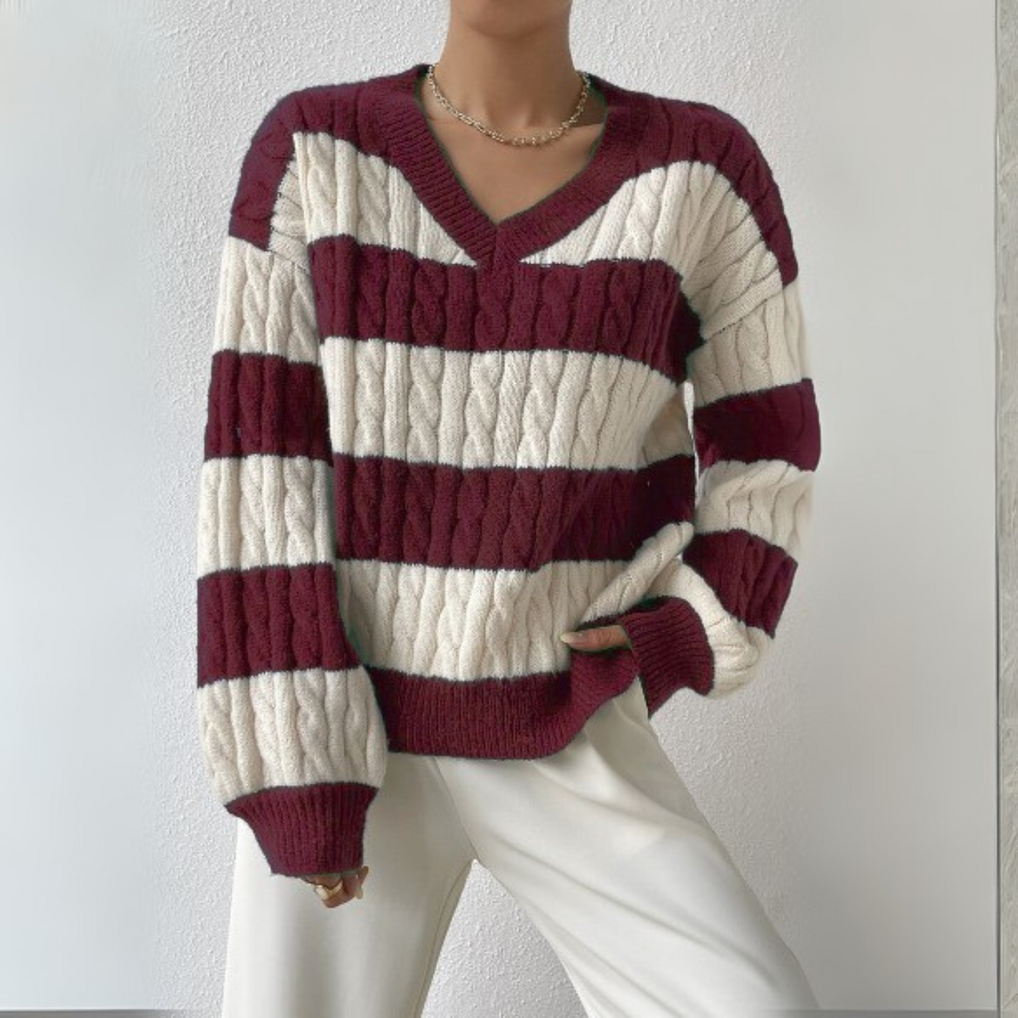 Soft Relaxed Fit V-Neck Sweater