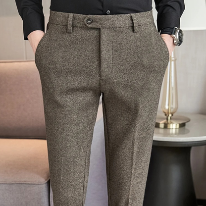 Stylish Men's Tailored Wool Formal Pants