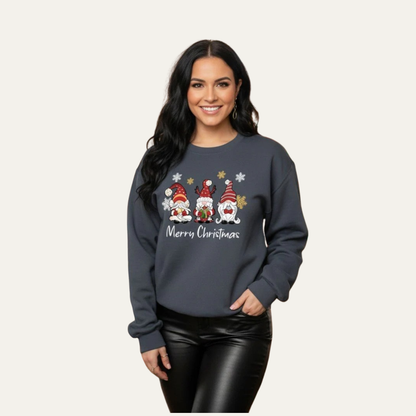Fun Holiday Gnome Graphic Sweatshirt - OutfitLondon