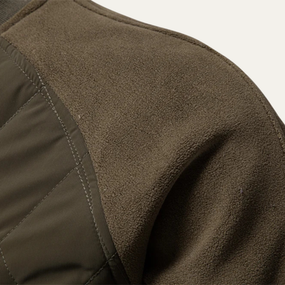 Warm Mens Quilted Patchwork Bomber Coat