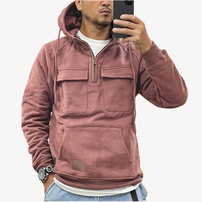Warm Mens Fleece Hooded Jacket