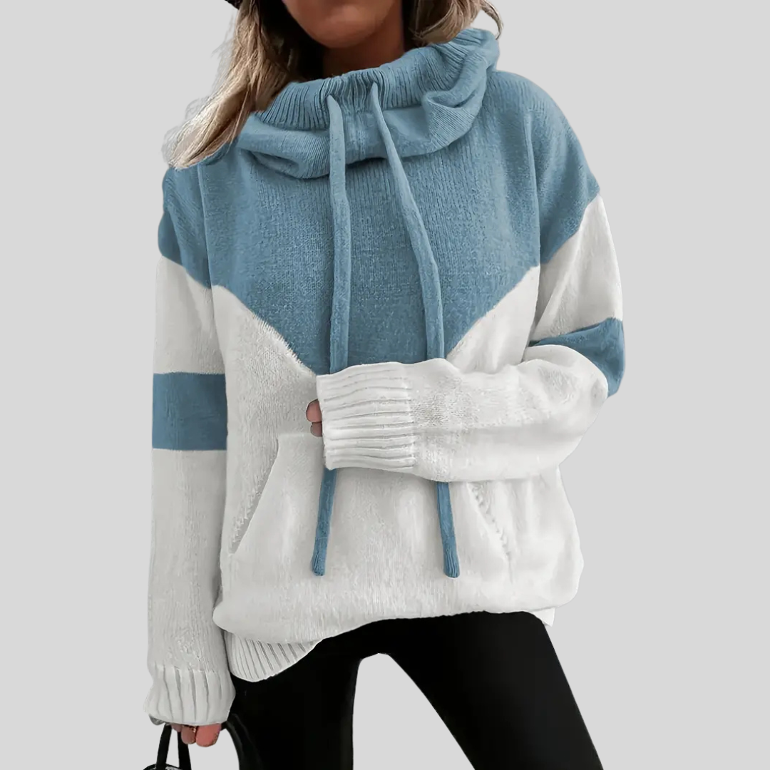 Soft Fleece Dual Color Hooded Sweatshirt