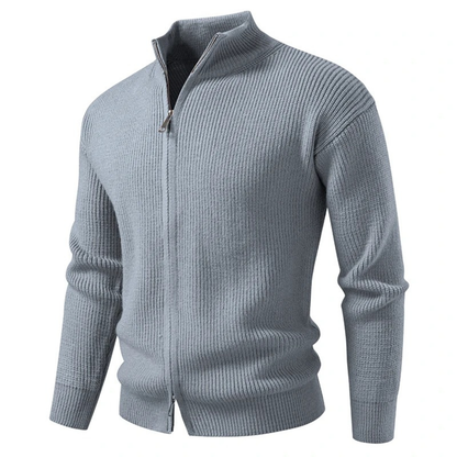 Warm Men's Knitted Crew Neck Cardigan Sweater