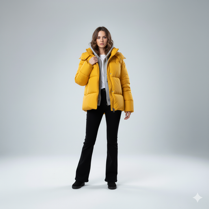 Warm Padded Parka Coat for Women