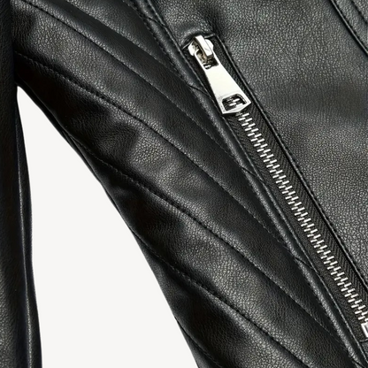 Vegan Leather Moto Jacket for Ladies