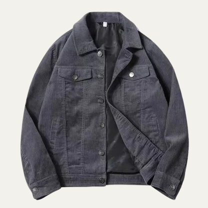 Classic Men's Corduroy Button Down Jacket - OutfitLondon