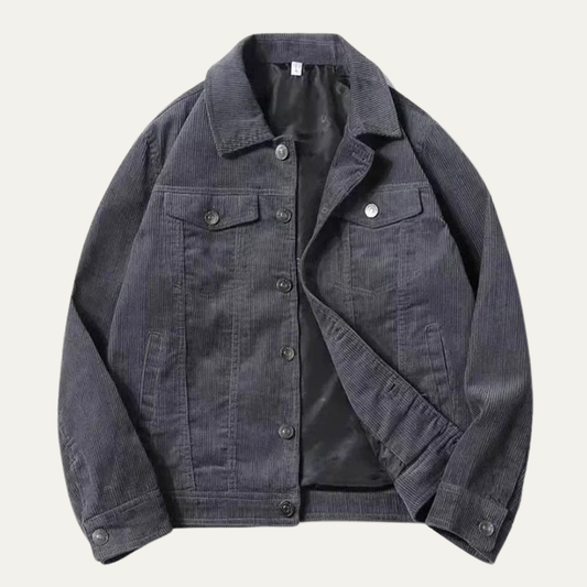 Classic Men's Corduroy Button Down Jacket - OutfitLondon