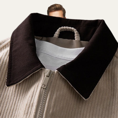 Men's Large Heavy Duty Zip Up Work Jacket