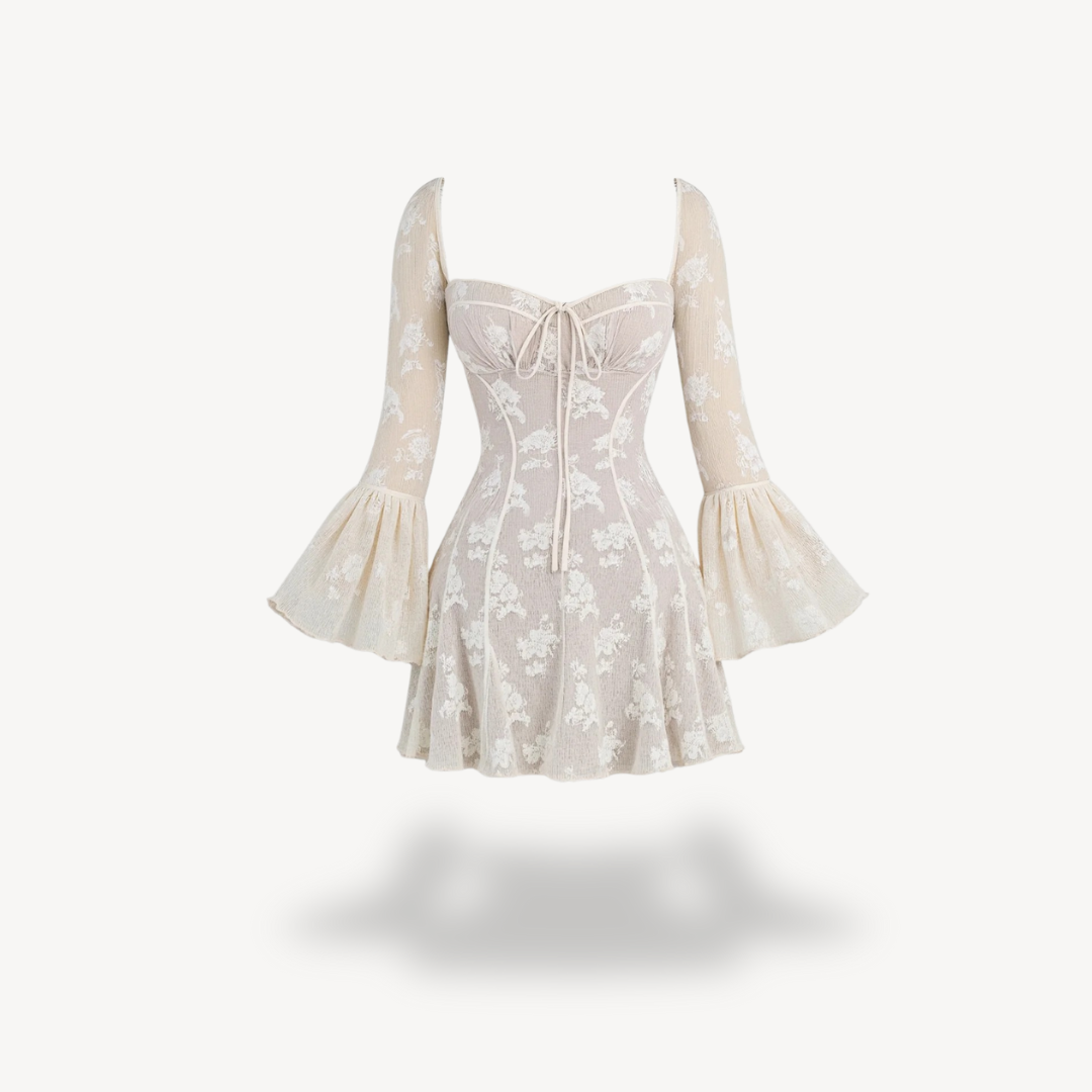 Elegant Lace Fit Mini Dress for Women